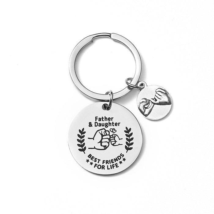 Wholesale Anniversary Stainless Steel Keychain JDC-KC-LinHeng003