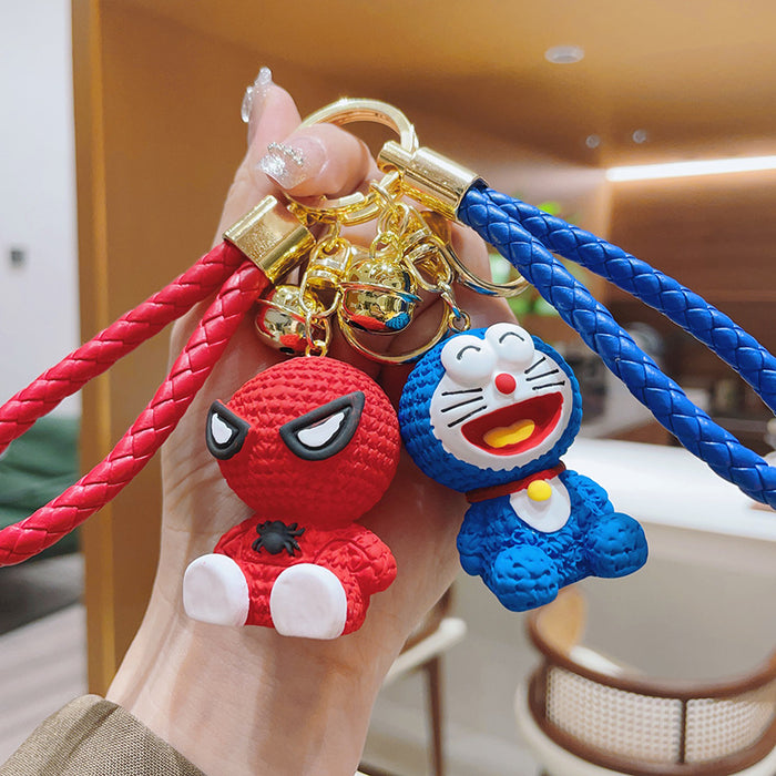 Wholesale resin woolen cartoon doll bag pendant keychain JDC-KC-ShuoT005