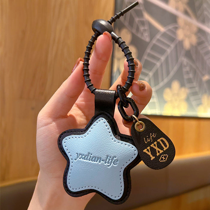 Wholesale Five-pointed Star Leather Keychain JDC-KC-WWX005