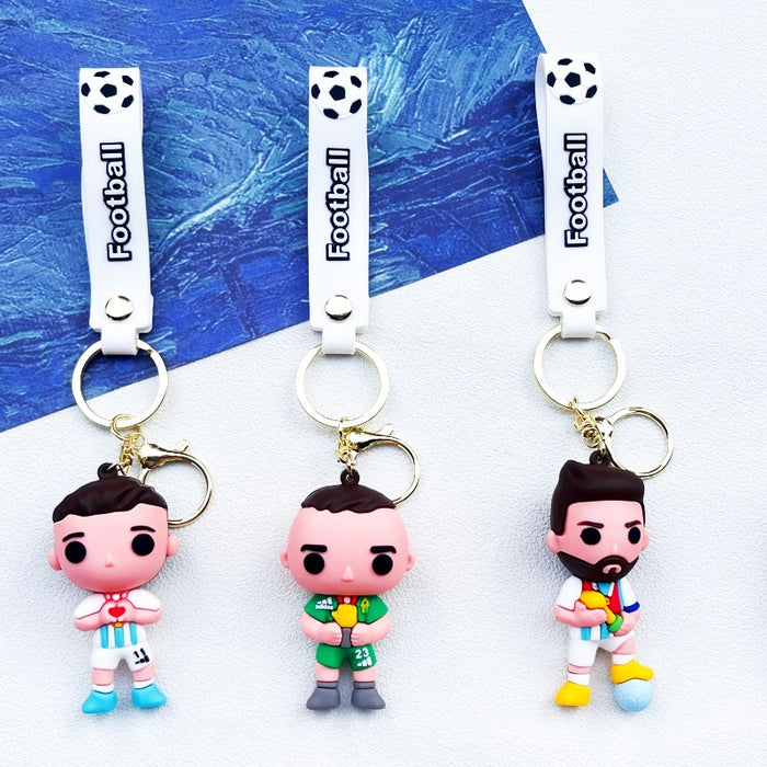 Wholesale PVC Cartoon Football Suit Doll Keychain JDC-KC-WuYi151