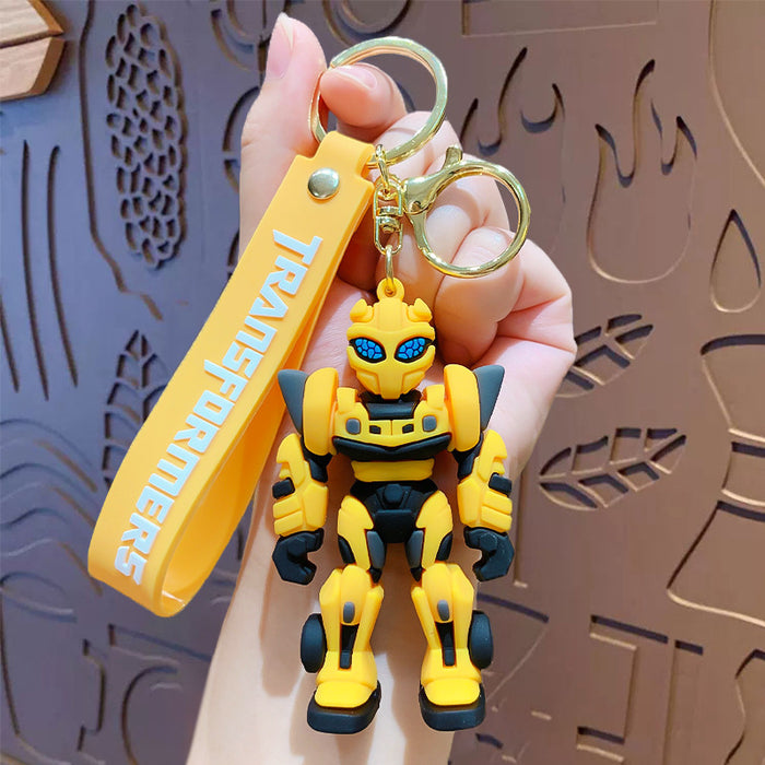 Wholesale Cartoon key pendant bumblebee car ornaments keychain