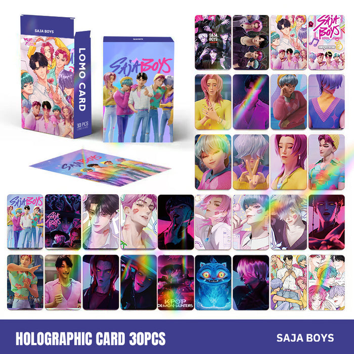 Wholesale 60pcs Laser flash card kpop double-sided card cartoon anime peripheral LOMO card