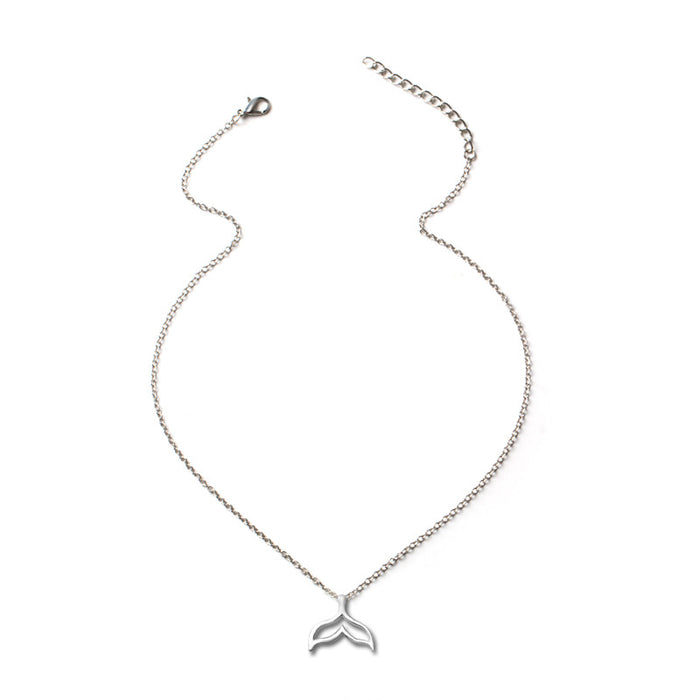 Wholesale Versatile Metal Dolphin Tail Necklace Alloy Mermaid Tail Pendant Necklace