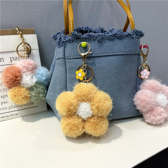 Wholesale Sakura Fur Ball Keychain JDC-KC-KaiY013