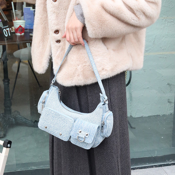 Wholesale Denim Shoulder Underarm Bag JDC-SD-JuLiP002