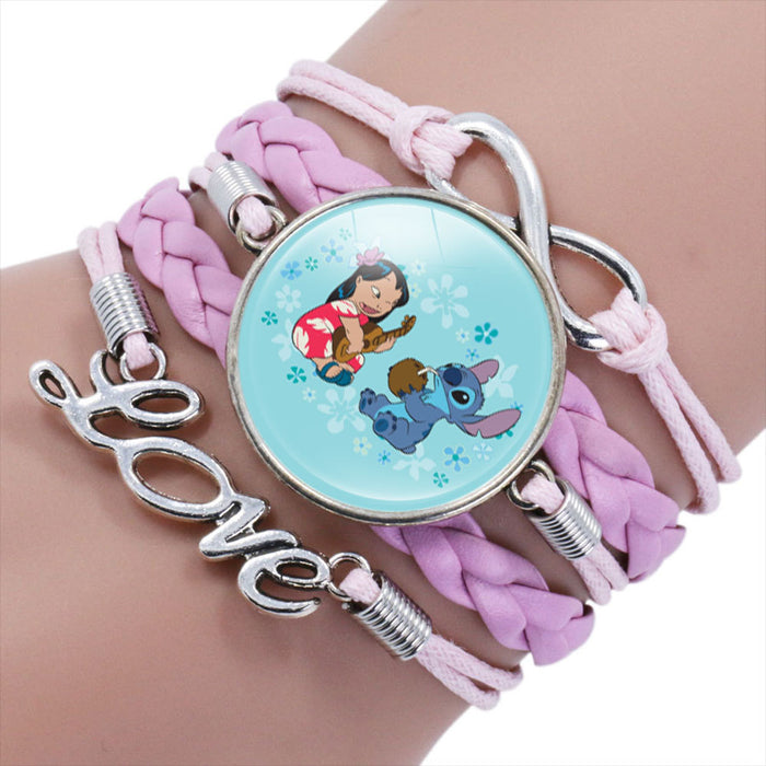 Wholesale Cartoon Braided Multi-layer Gemstone Bracelet JDC-BT-NH019