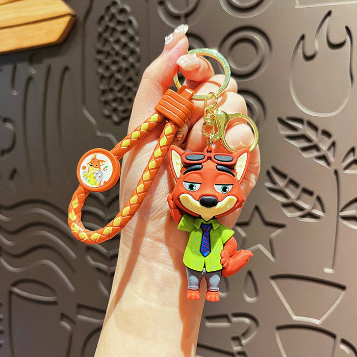 Wholesale Creative keychain chain, cute cartoon couple bag pendant