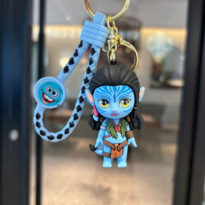 Wholesale Creative cartoon keychain 3D silicone figurine bag, couple pendant, car keychain gift