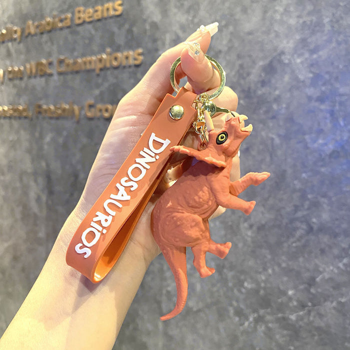 Wholesale Trendy Dinosaur Keychain Toy Metal Cartoon T-Rex Charm MOQ≥3