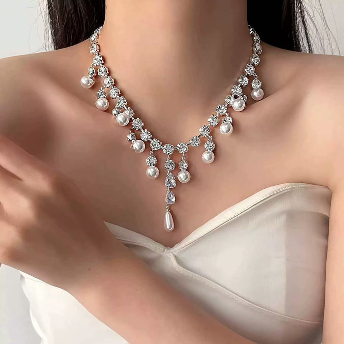 Wholesale Pearl necklace collarbone chain