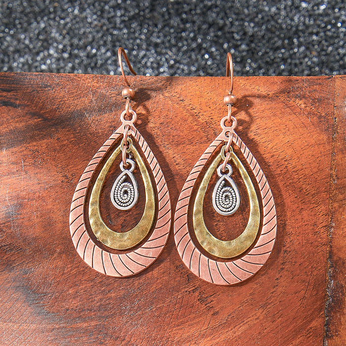 Wholesale Bohemian Tassel Geometric Earrings - Retro Ethnic Style Fashion Accessory MOQ≥2