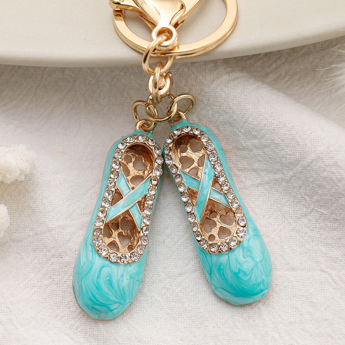 Wholesale Diamond Ballet Shoes Alloy Keychain JDC-KC-ChaoK050