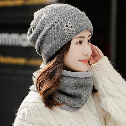 Wholesale Hat Women's Winter Leisure Cycling Warm Fleece-lined Thickened Cold-proof Ear Protector Women's Neck Wool Cap Autumn and Winter