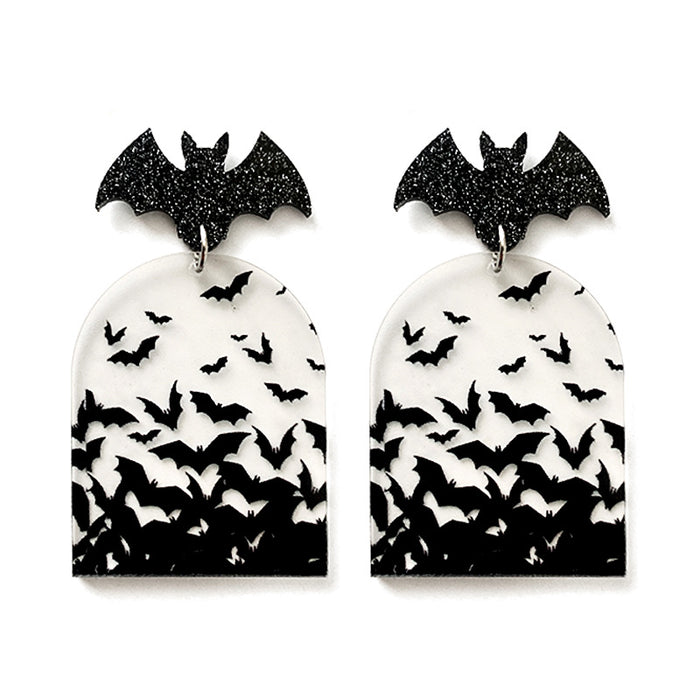 Wholesale Bat Acrylic Earrings Dark Style Jewelry Accessory
