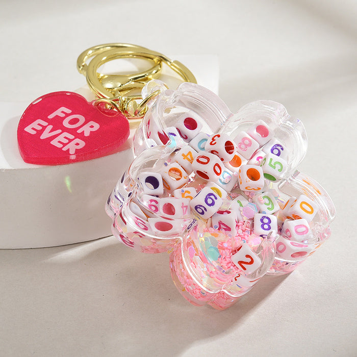 Wholesale Maca Dice in Oil Cherry Blossom Keychain
