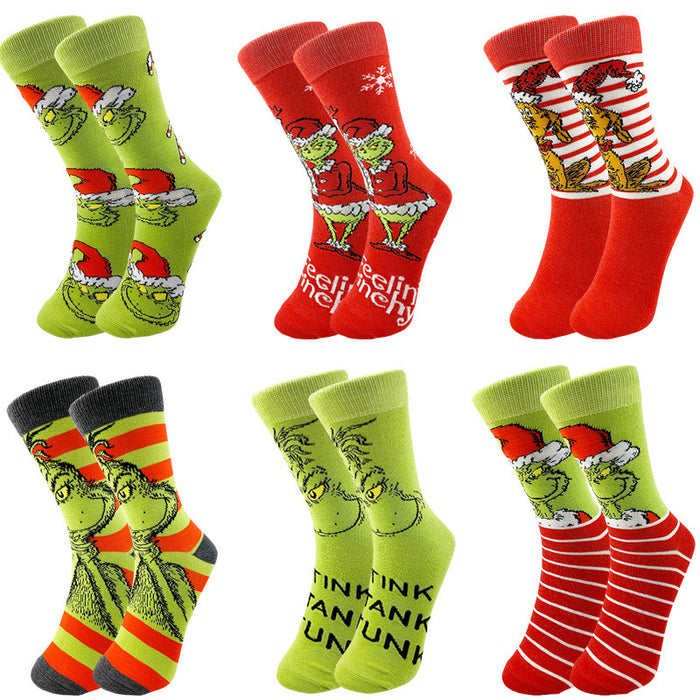 Wholesale Polyester Cartoon Christmas Knitted Stockings JDC-SK-Shengh001