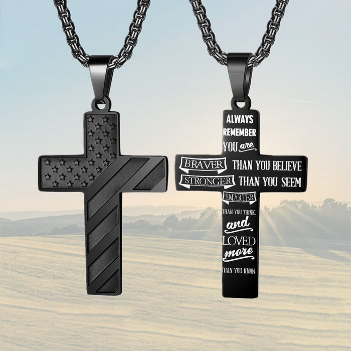 Wholesale Cross necklace stainless steel chain pendant