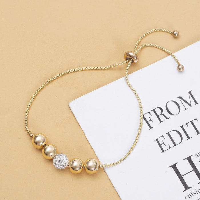 Wholesale Gold bracelet adjustable rhinestone hand