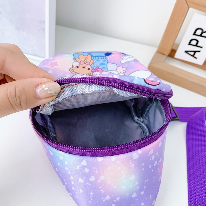 Wholesale Children' s Cartoon Printed Coin Purse Shoulder Bags