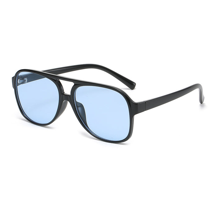 Wholesale Retro Double Bridge Large Frame PC Sunglasses JDC-SG-JieT037