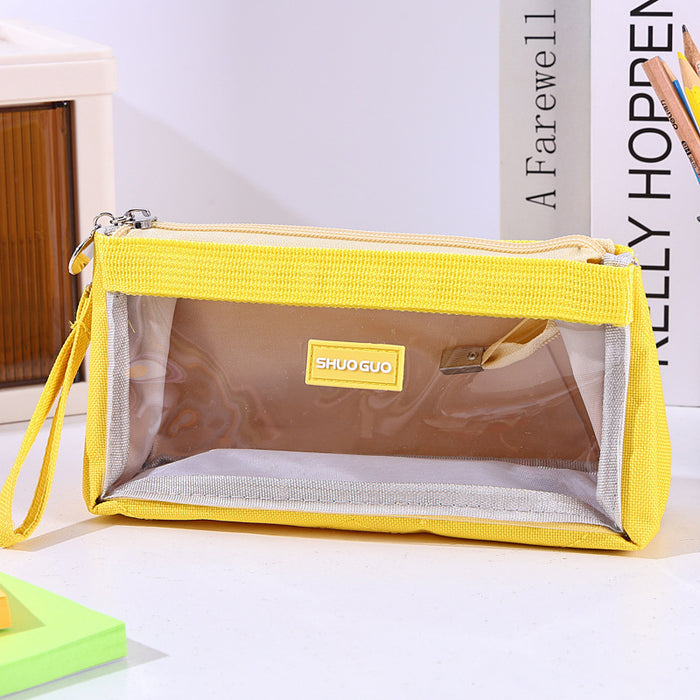 Wholesale Large capacity transparent pencil bags