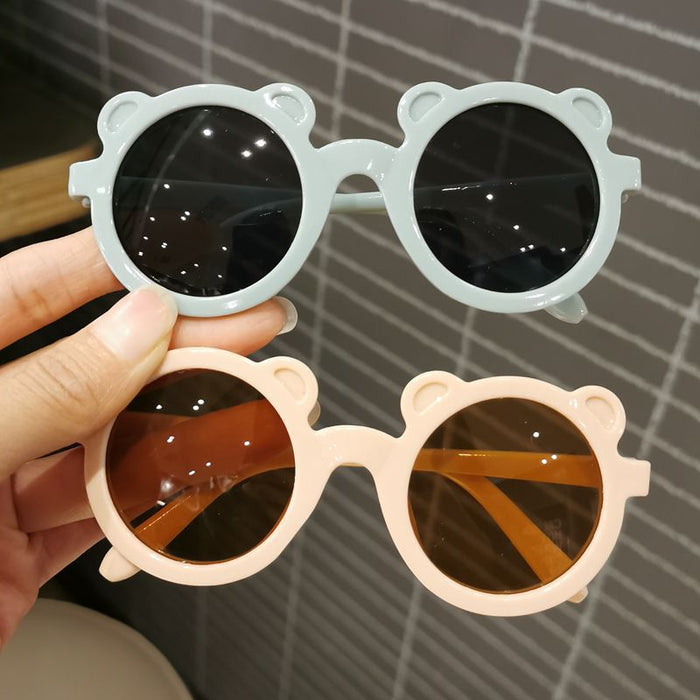 Wholesale Round frame children's sunglasses, cute sunshade selfie glasses for children, baby sunglasses