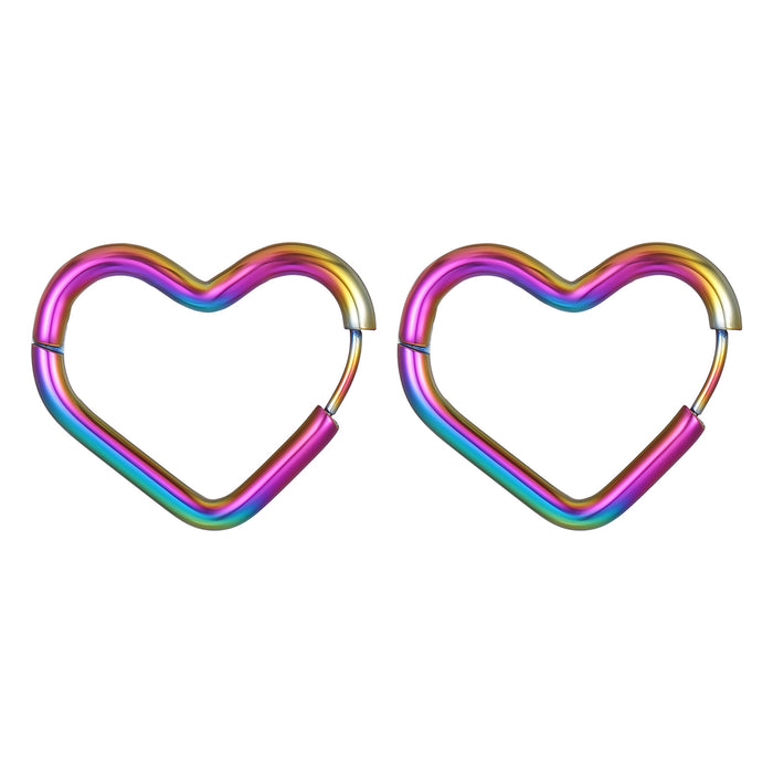 Wholesale geometric shaped ear buckle titanium steel earrings