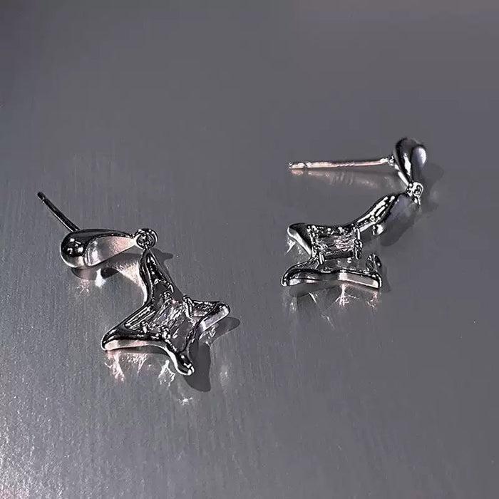 Wholesale Personalized sparkling diamond hollow earrings