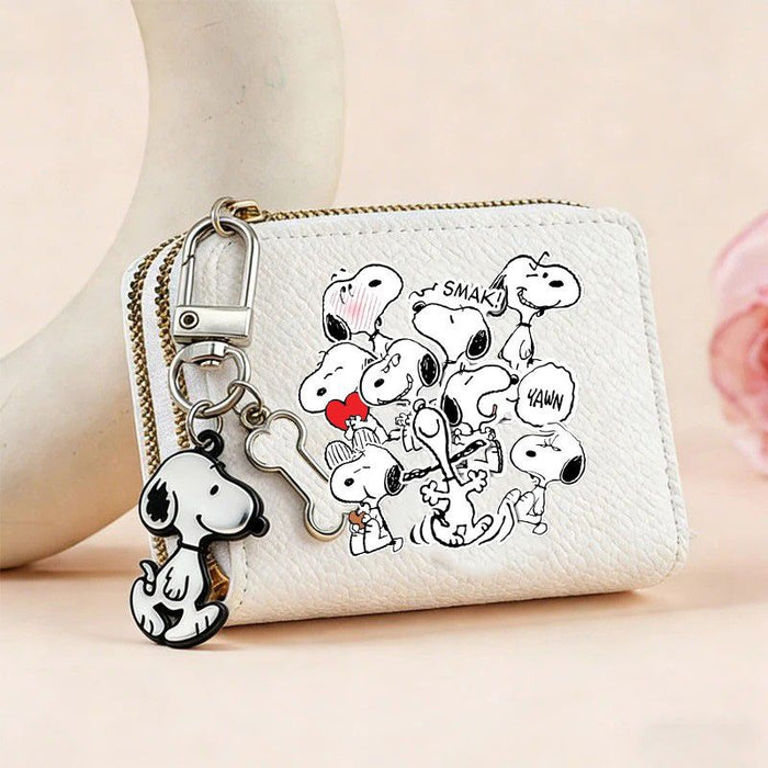 Wholesale PU Leather Cute Cartoon Coin Wallet Double Zipper Credit Card Holder With Card Slots Fashion Accessory Gift For Casual Youth Style