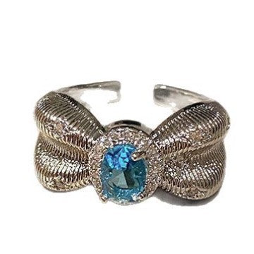 Wholesale Light luxury sparkling diamond open ring with niche design, geometric versatile index finger ring