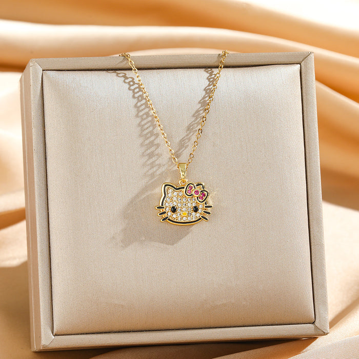 Wholesale Cute Cartoon Cat Choker  Necklace