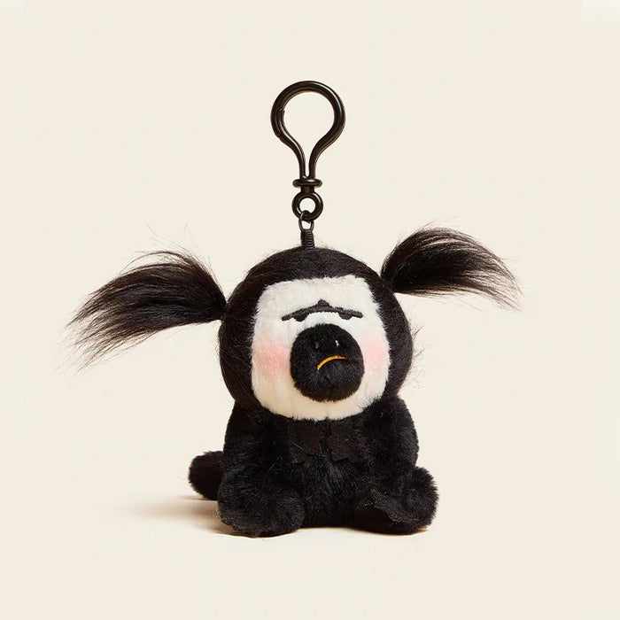 Wholesale White-faced Sakshi monkey pendant Scribbled plush doll keychain