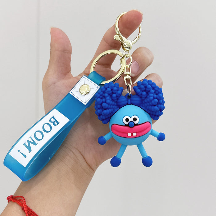 Wholesale Silicone Afro Keychain JDC-KC-YuKun003