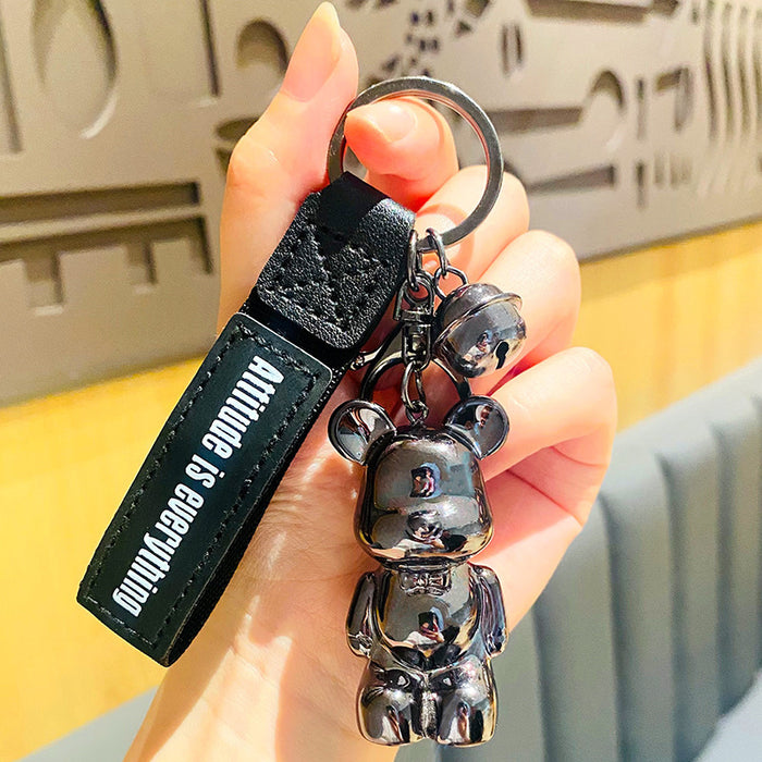 Wholesale Creative cartoon gradient bow tie bear car keychain backpack pendant exquisite gift keychain