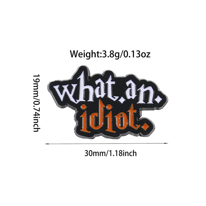 Wholesale Metal Letter Brooch Pin With Butterfly And English Quote Design Stylish Jewelry Accessory