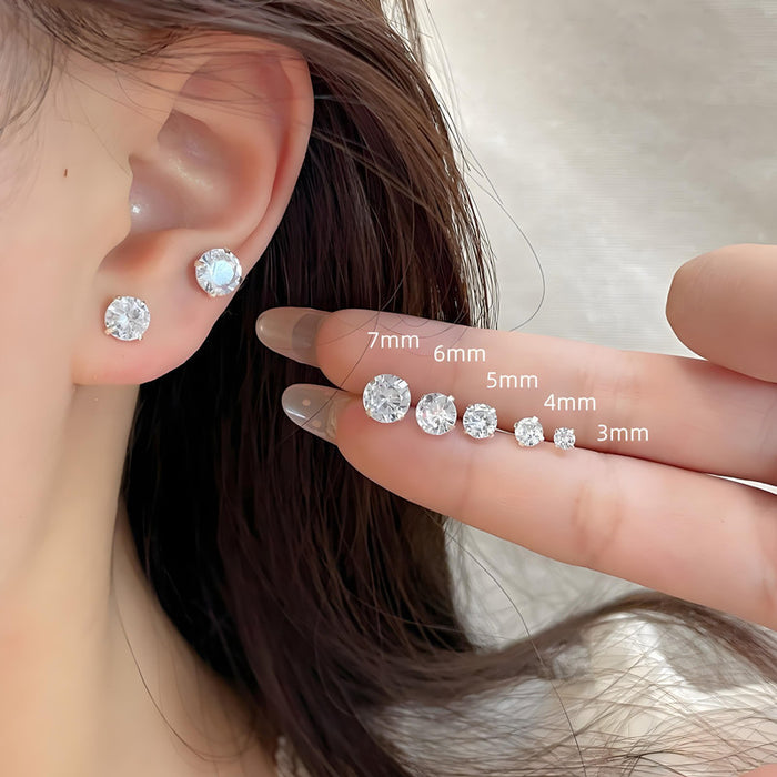 Wholesale Zircon earrings versatile silver niche design minimalist earring wholesale