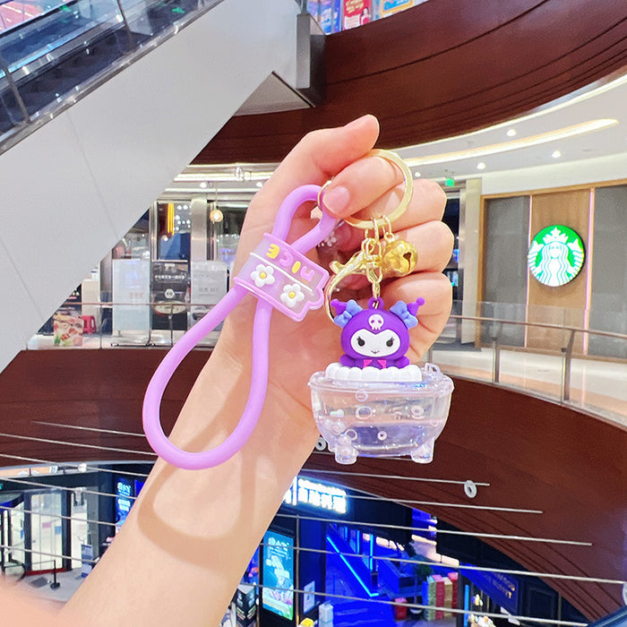 Wholesale Octopus Flowing Sand Liquid Acrylic Keychain (S) JDC-KC-JuJi012