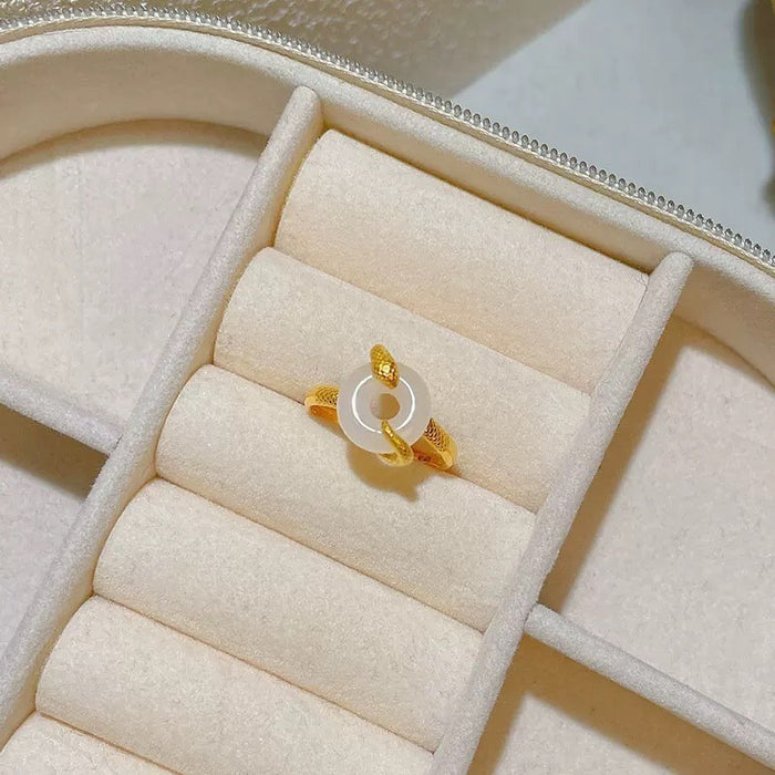 Wholesale  Golden Wire-drawing Ring Women's Index Finger Ring Opening