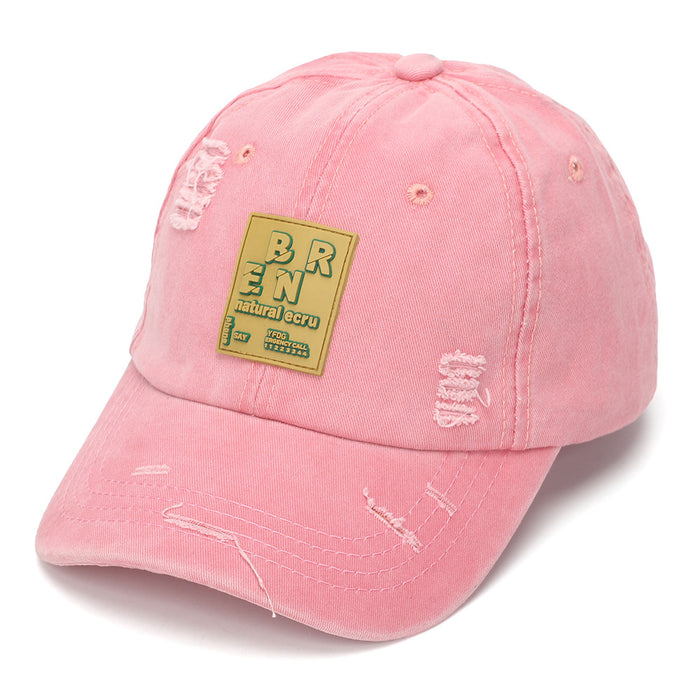 Wholesale Trendy Vintage Washed Cotton Baseball Cap Distressed Geometric Pattern Sun Hat for Resale