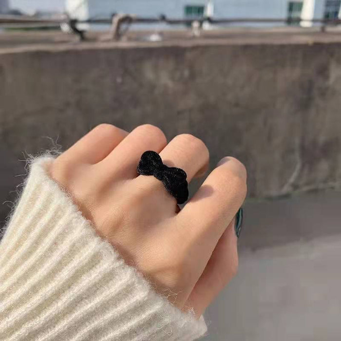 Wholesale Plush ring, niche design, cartoon and funny, index finger ring, fashionable and personalized ring