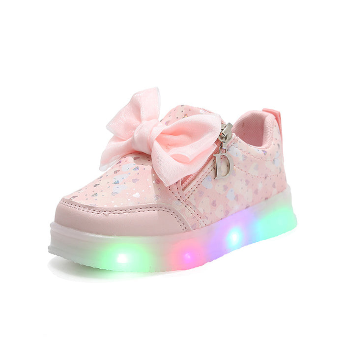 Wholesale Girls' Princess Soft Soled Sneakers Comfortable Bow Children's Girls' Casual Single Shoes JDC-KS-GS007