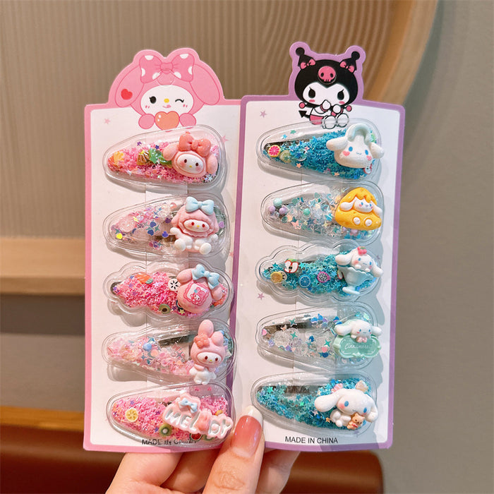 Wholesale Cartoon Children's Soft Glue Hair Clip Set JDC-HC-Jiangx004