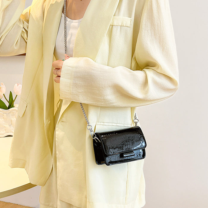 Wholesale Small square bag new high-end niche crossbody silver mini bag