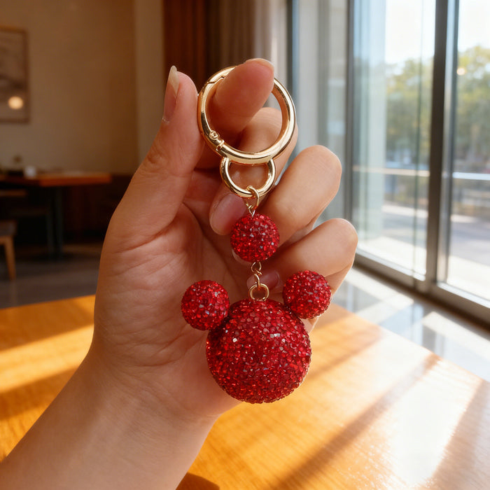 Wholesale Rhinestone Keychain Cute Cartoon Car Bag Charm Decorative Accessory MOQ≥2