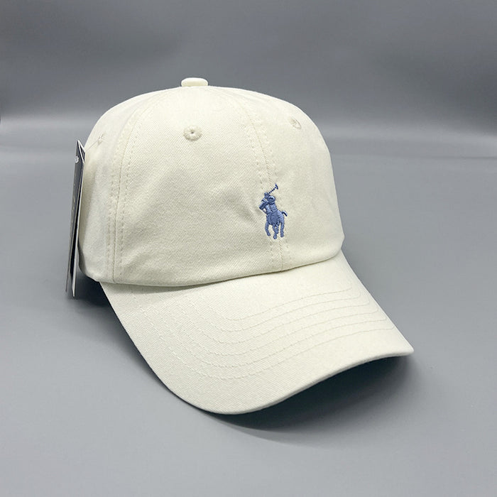 Wholesale Horse Embroidery Baseball Cap Pure Cotton Washed Cloth Unisex Sun Protection