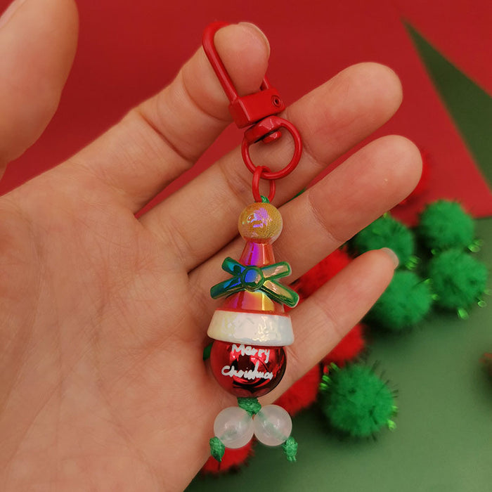 Wholesale Christmas series keychain  Christmas hat Christmas tree gift keychain bag pendant