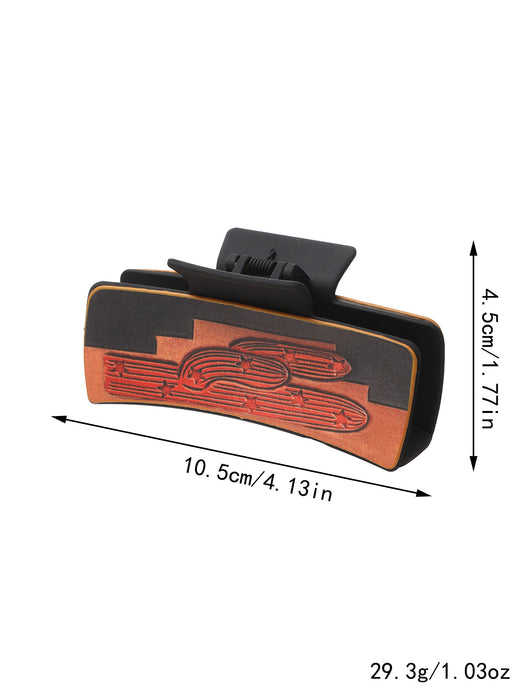 Wholesale Western Style Cactus Feather Sunflower Leather Shark Clip Women' s Hairpin