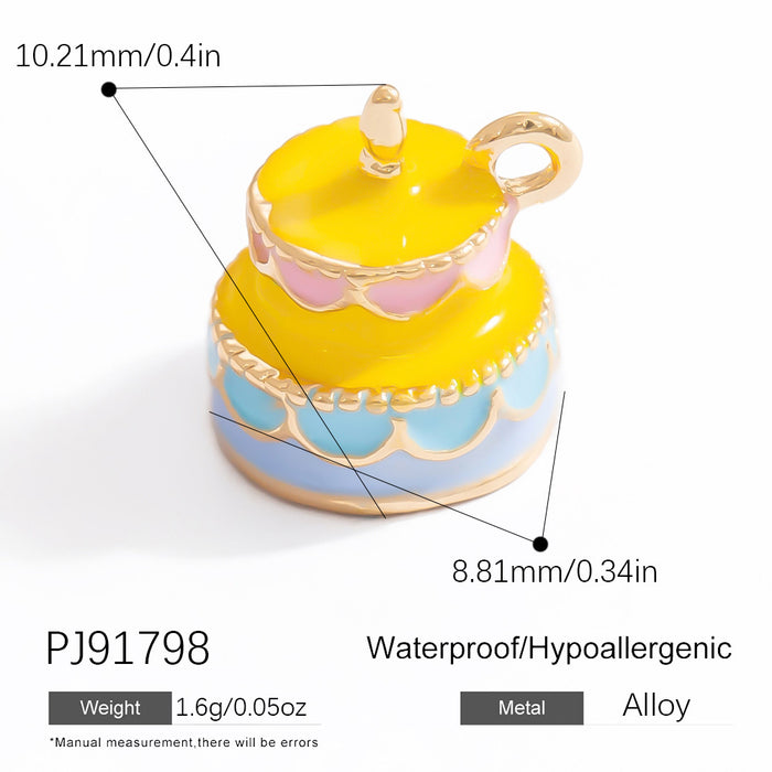 Wholesale Alloy Jewelry Accessories Ins Style Handmade DIY Cake Candy Jewelry Childlike Cartoon Sweet Pendant Single Pendant