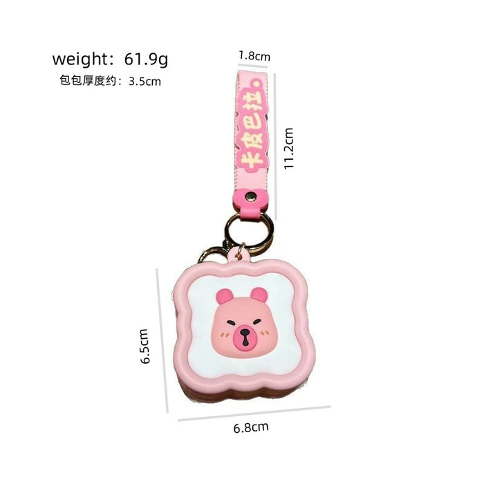 Wholesale Cute Cartoon Square Coin Purse Keychains