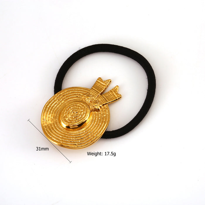 Wholesale Personalized new stainless steel headband, heart-shaped headband, elastic headband, high-end straw hat headband